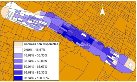 Figure 3.10 : Proportion de logements construits avant 1946 pour chaque AD - Parc 