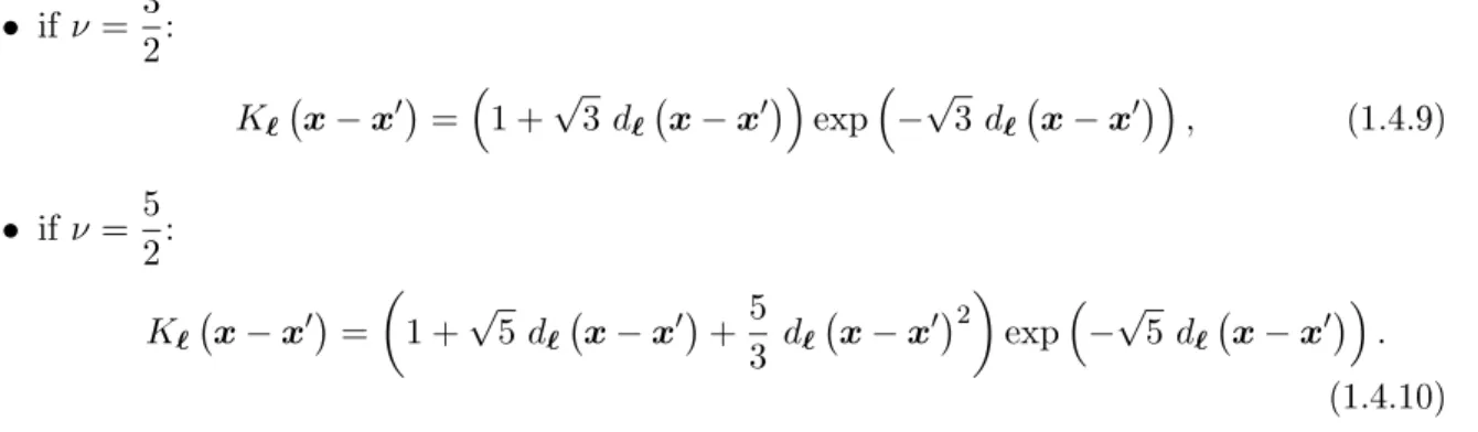 Figure 1.3 presents the exponential orrelation funtion and an example of a path of the