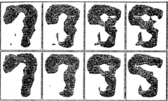 Figure 2.3 A handwriting recognition problem for which Query Synthesis works poorly when a human oracle is used