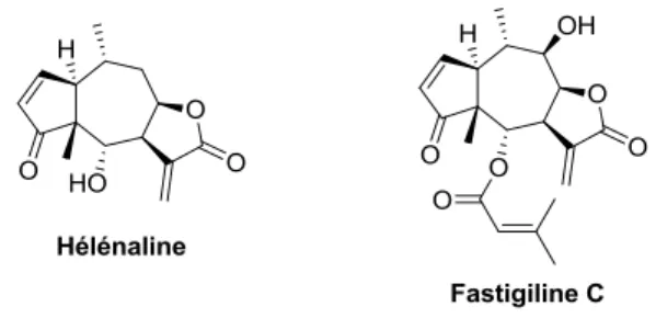 Figure 5: Structures de l'hélénaline et de la fastigiline C 