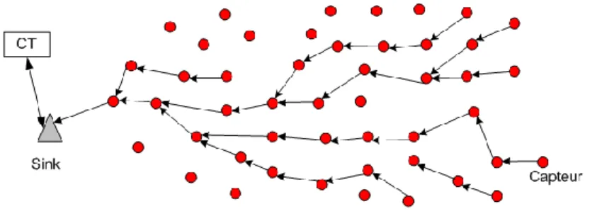 Figure 1.4 Architecture d‘un RCSF 