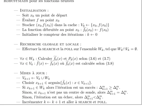 Figure 3.3 L’algorithme RobustMads.
