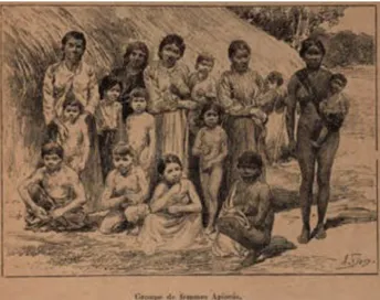 Figure 9 : Indiennes Apiaká sous la protection d’un patron du latex en 1895, haut-Tapajós