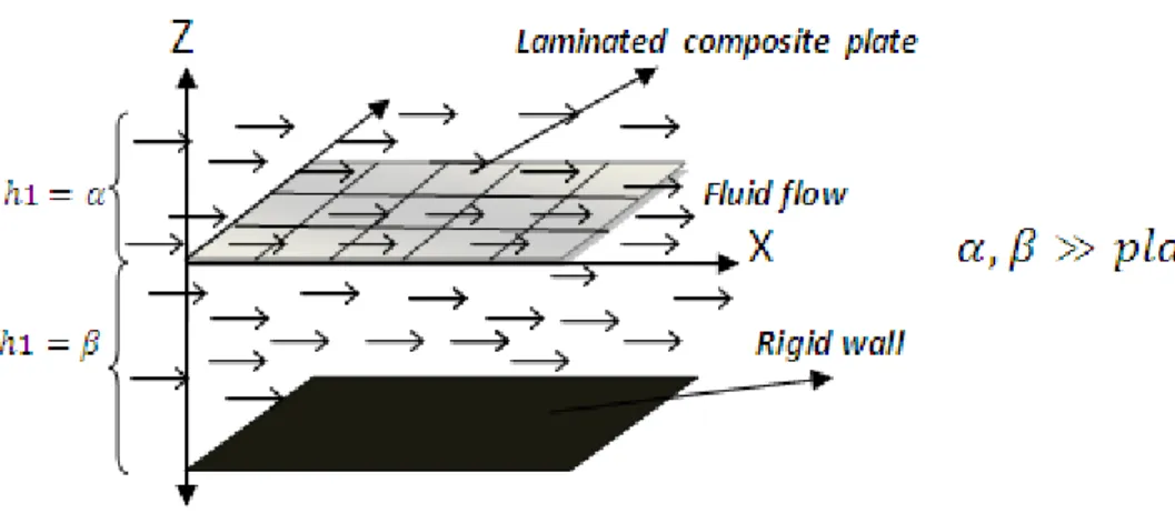 Figure 4.4: The plate totally submerged in flowing fluid