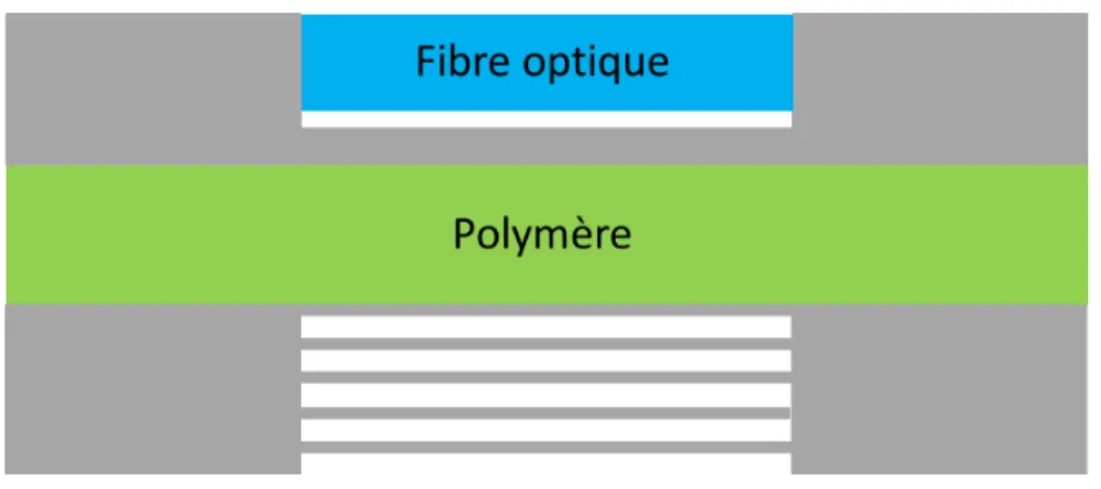 Figure 3.5 Schéma du senseur en réflexion.
