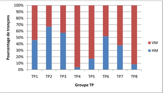 Figure 4.5: Sens de déplacement par groupe TP 