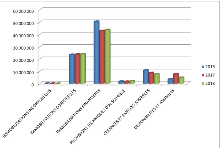 Figure N° 05 : Présentation graphique du l’actif de bilan 
