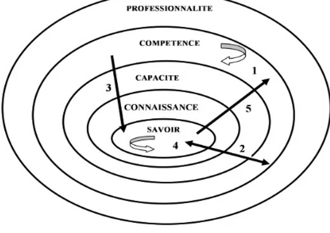 Illustration II.1: Le savoir, au cœur d’une  compétence (Wittorski, 1998, p.6)