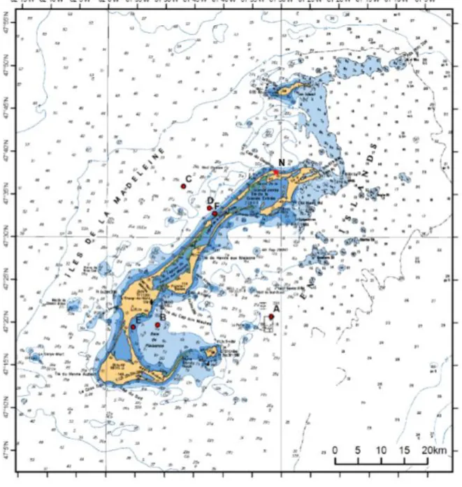Figure 4-1 Localisation des stations de mesure, tirée de (WSP, 2014)  4.2.2  Taille du maillage 
