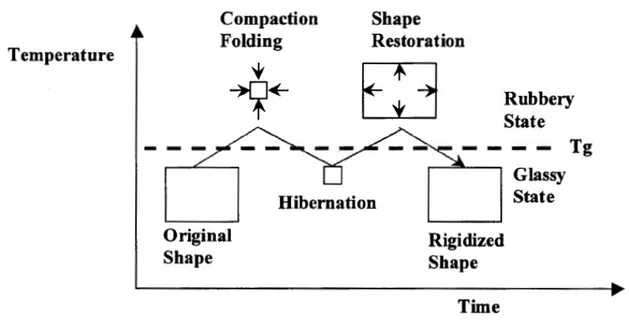 Figure 1.6: Illustration du comportement du CHEM en fonction du temps et de la température