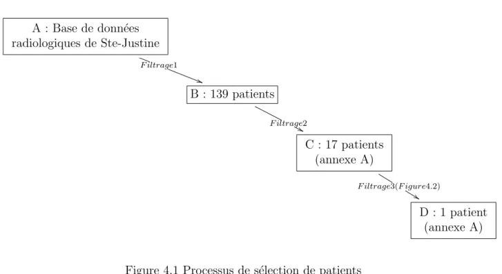 Figure 4.1 Processus de s´ election de patients
