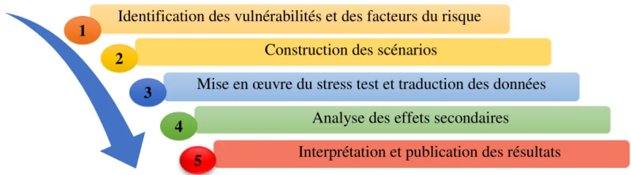 Figure 10 : les étapes du processus des stress tests 