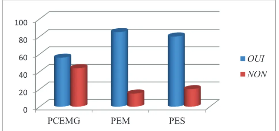 Figure n° 1 : connaissance des programmes par les enseignants selon le  statut 