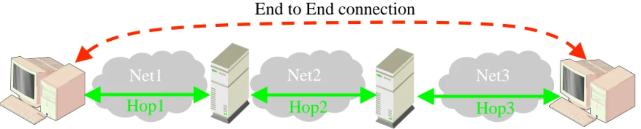 Figure 9 – Serial multi-networking configuration / Configuration pour le multi-réseau série  Let us consider the configuration given on Figure 9