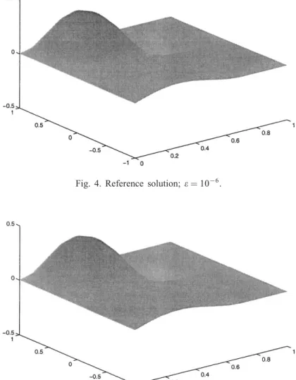 Fig. 5. Approximated solution;  = 10 −6 .