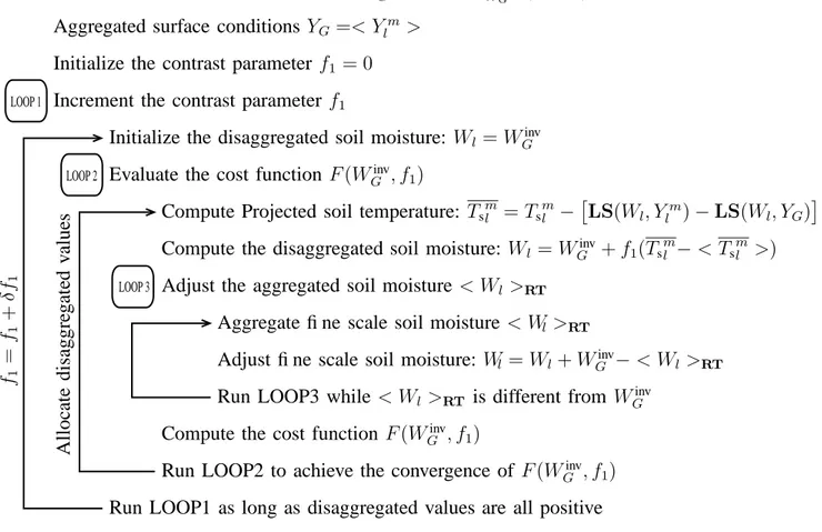 Fig. 10. Schematic diagram representing the three loops of the algorithm. Loop 1 is run to increment the contrast parameter from an initial value 0 to the extremal value