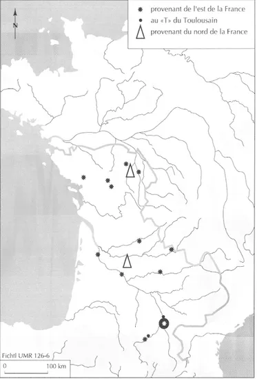 Fig. 63.  Types divers de potins découverts dans le  centre-ouest et  le  sud-ouest de la France