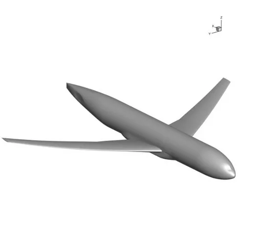 Figure 3.2 Modèle d’avion NASA CRM - conﬁguration aile-fuselage