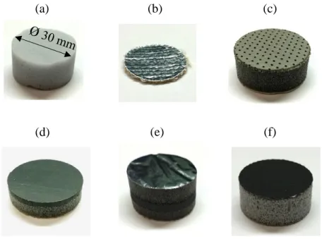 Figure 4.1: Exemples d'échantillons de barrières acoustiques qui ont été caractérisés  4.1.2  Dispositif expérimental 