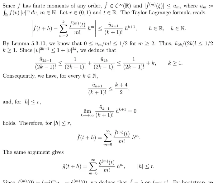 Figure 5.1 shows the Fourier transform ˆ f for α = 1.0 and E = 3.0; obviously, because f is real, < ˆ f is even and = ˆ f is odd