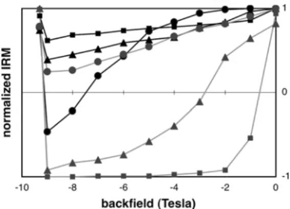 Figure 3. Induced magnetization measured at 4.2 K in the LNCMP pulse system on GT unoriented massive sample