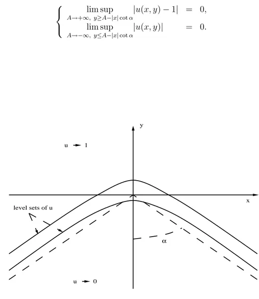 Figure 1: Level sets of a solution u satisfying (1.5)