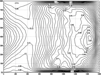 Fig. 2. Same as in Fig. 1, when the adaptive observation is assimi-