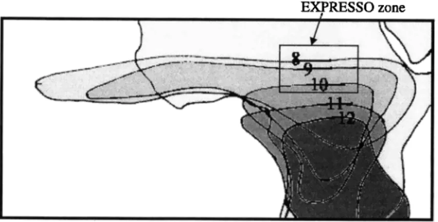 Figure 2.  Evolution of the Intertropical  Convergence  Zone (ITCZ)  from July to December 1996
