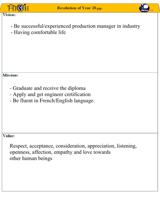 Figure 3.5 view of Annual Resolution  •  Vision 