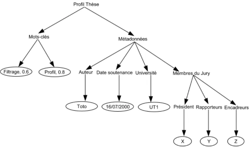 Fig. 1.3 – Exemple de profil utilisateur