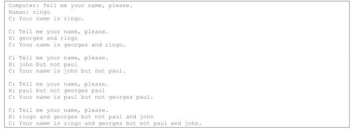 Figure 2:  A Java Speech Grammar Format (JSGF) code example