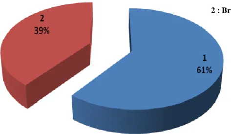 Figure 05. Répartition des brebis gravides selon le stade de gestation. 