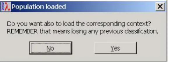 Figure 6 – Loading a ‘New’ population    