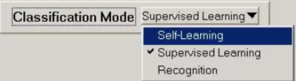 Figure 10 – Classification Mode selection 