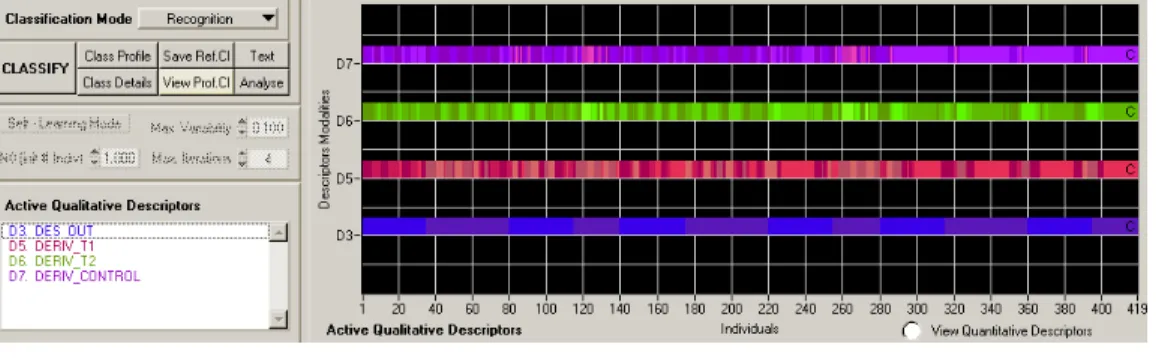 Figure 17 – Active qualitative descriptors graph 