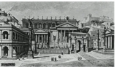 Fig 6 : Voie des Forums impériaux, Rome (Italie)  
