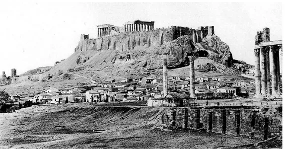 Fig 8 : Athènes: rapport ville haute / ville basse, Acropole / Astu 