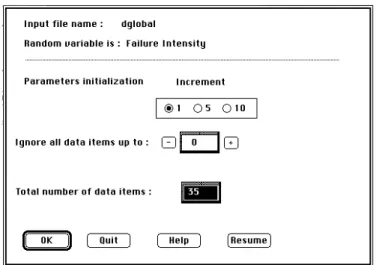 Figure 17. Définition du sous-ensemble des données d'entrée 