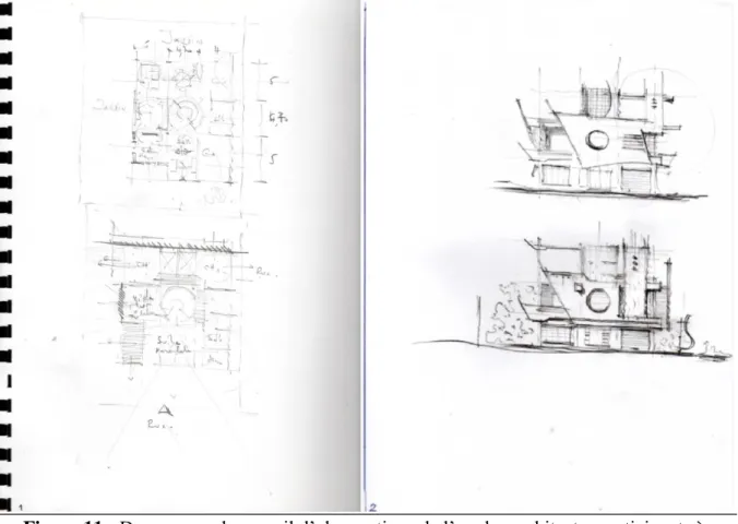 Figure 11 : Deux pages du recueil d‟observations de l‟un des architectes participants à  l‟expérience