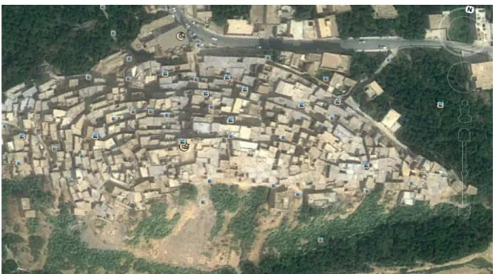 Fig n°10.La compacité du tissu du vieux village                                                                         