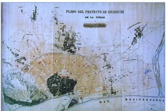 Fig 02 :  Le plan de Cerda 1859, projet réalisé  Source : www.senat.fr 