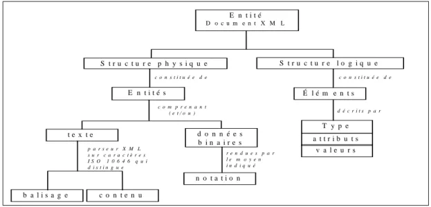 Figure I.2  Illustration d’un document XML avec une branche physique et une branche 