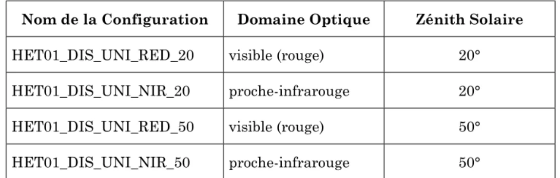 Figure II.7  :  Paramètres de la scène représentant un couvert hétérogène. Le LAI par arbre est défini 