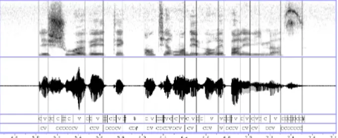 Figure 1: Pseudo-syllable segmentation