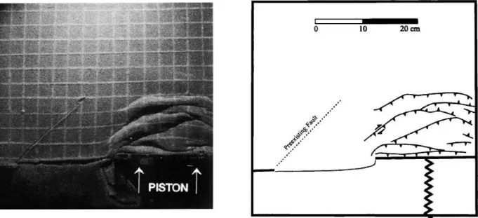 Figure 7.  Experiment 3 after 76 min of shortening. The sand-silicone layer is heavier, and its 