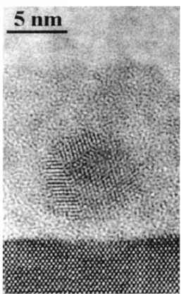 Figure 1 represents a typical bright-field, cross-section TEM 共XTEM兲 image taken with the electron beam direction close to the 共110兲-zone axis in strongly underfocused  condi-tion of a sample from wafer 1