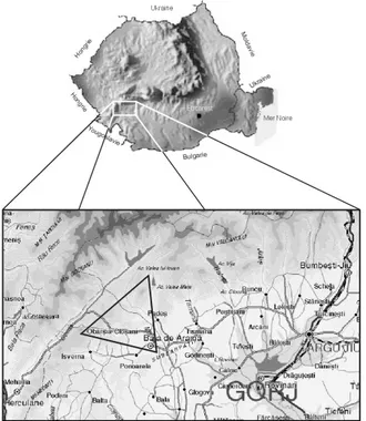 Fig. 1.1. Esquisse générale de  l’emplacement du massif Obarsia 