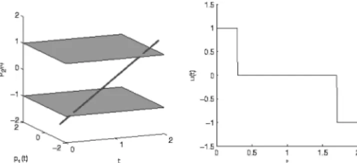 Figure 4: Costate and Optimal control at the solution for (P 2 )