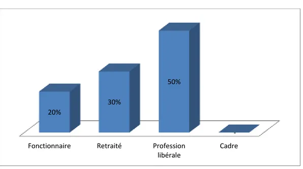 Figure N°09: répartition de l’échantillon par la classe socioprofessionnelle 