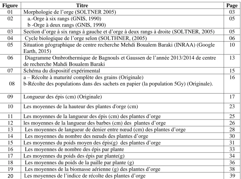Figure                                         Titre  Page 